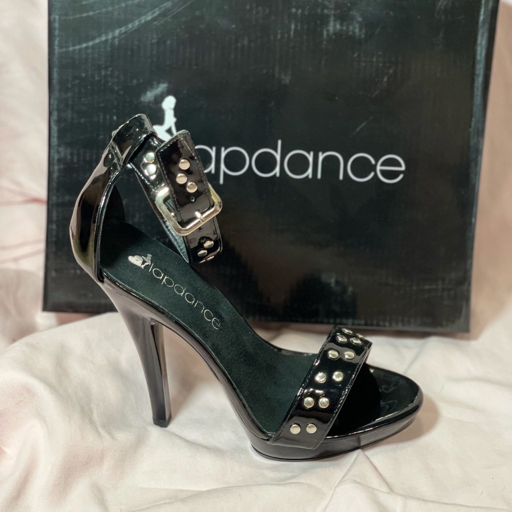 NWT Lapdance 5” black platform with open toe - Picture 3 of 4